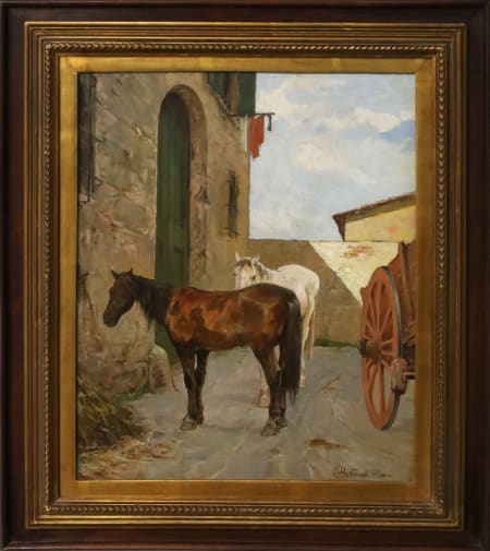 Adolfo Affortunati — Cavalli a riposo